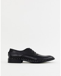 ASOS Edition Lace Up Derby Shoes In Black Leather With