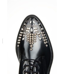Alexander McQueen Stud Embellished Leather Derby Shoes
