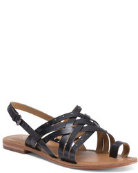 Flat Toe Ring Leather Sandals