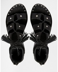 Park Lane Gladiator Leather Flat Sandals