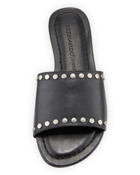 Bernardo Maggie Leather Studded Slide Sandal