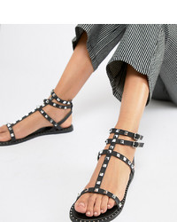Qupid Studded Flat Sandals