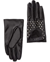 David & Young Studded Faux Leather Moto Gloves