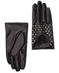 David & Young Studded Faux Leather Moto Gloves