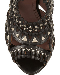 Alaia Alaa Studded Cutout Leather Sandals