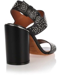 Givenchy Black Studded Leather Sandal