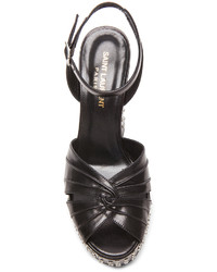 Saint Laurent Candy Crystal Studded Leather Platform Sandals
