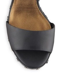 Cynthia Vincent Potent Studded Leather Platform Sandals