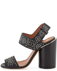 Givenchy Edgy Studded Two Band Sandal Black