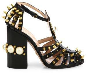 gucci kendall studded leather sandals