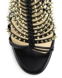Christian Louboutin Millaclou Studded Leather Cage Sandals
