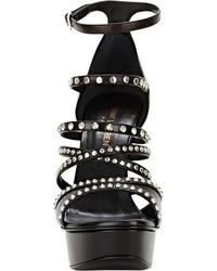 Saint Laurent Studded Bianca Platform Sandals Black