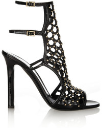 Tamara Mellon Submission Studded Patent Leather Sandals