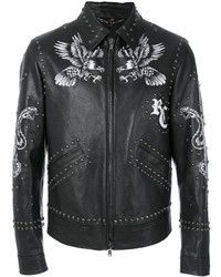 Roberto Cavalli Printed Studded Jacket