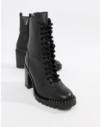 Bronx Tumbled Leather Heeled Ankle Boots