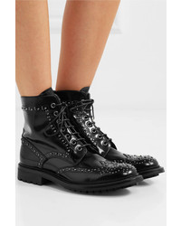Church's Angelina Studded Glossed Leather Ankle Boots