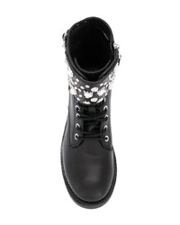 Karl Lagerfeld Logo Studded Ankle Boots