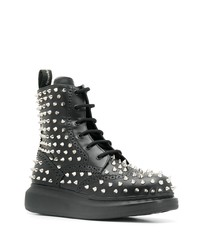 Alexander McQueen Spike Lace Up Boots