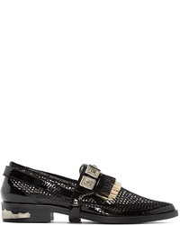 Toga Pulla Black Fringed Harness Loafers