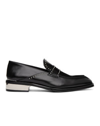 Alexander McQueen Black Studded Loafers
