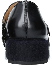 Toga Pulla Embellished Leather Heeled Loafers