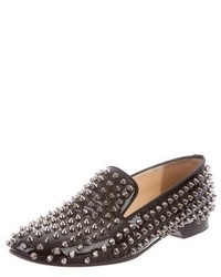 Christian Louboutin Leather Rolling Spike Loafers