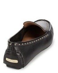 Calvin Klein Lolly Cow Silk Leather Loafers