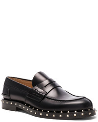 Valentino Soul Stud Leather Loafers