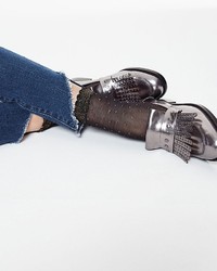 Botkier Victoria Studded Patent Leather Kiltie Fringe Loafers 100%