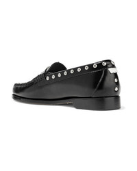 RE/DONE Weejuns The Whitney Studded Glossed Leather Loafers