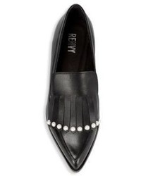 Yansy Point Toe Leather Loafers