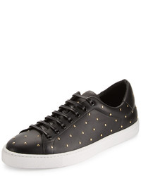 Burberry Albert Studded Leather Low Top Sneakers Black