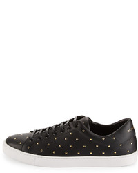Burberry Albert Studded Leather Low Top Sneakers Black