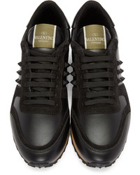 Valentino Black Rockstud Sneakers