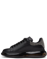 Alexander McQueen Black Silver Studded Oversized Sneakers