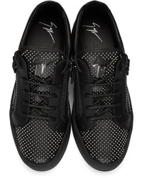 Giuseppe Zanotti Black Studded London Sneakers