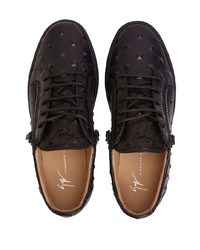 Giuseppe Zanotti Frankie Stud Embossed Leather Sneakers