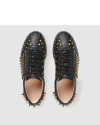 Gucci Studded Fringe Leather Sneaker