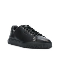 Salvatore Ferragamo Studded Lace Up Sneakers