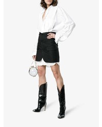 Givenchy Black 95 Spotted Leather Knee High Boots