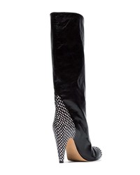 Givenchy Black 95 Spotted Leather Knee High Boots