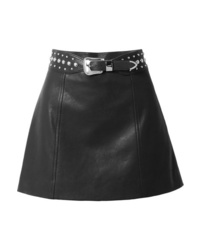 Miu Miu Studded Leather Mini Skirt