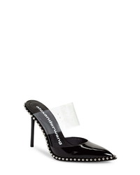 Alexander Wang Rina Studded Clear Pointed Toe Mule