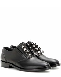 Balenciaga Embellished Leather Oxford Shoes
