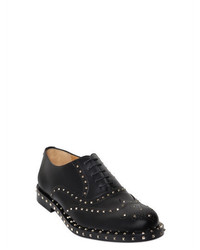 Valentino Studded Leather Brogue Oxford Shoes