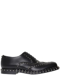 Valentino Studded Leather Brogue Oxford Shoes