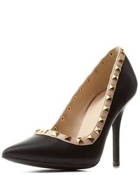 Charlotte Russe Wild Diva Lounge Studded Pointed Toe Pumps