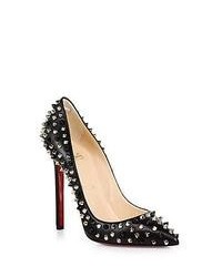 Christian Louboutin Pigalle Spiked Leather Pumps Black