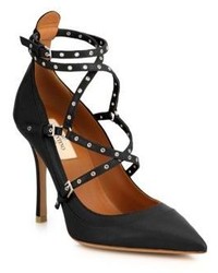 Valentino Grommet Studded Leather Pumps