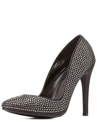 Charlotte Russe Kiss Tell Rhinestone Studded Pointed Toe Pumps